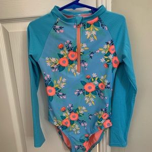 BNWT girls swimsuit zip-up bodysuit